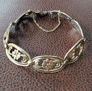 SYMMETALLIC | STERLING + 14K FLORAL LINK BRACELET